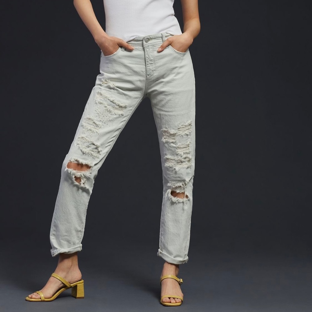 Pilcro Mid-Rise Slim Boyfriend Jeans
